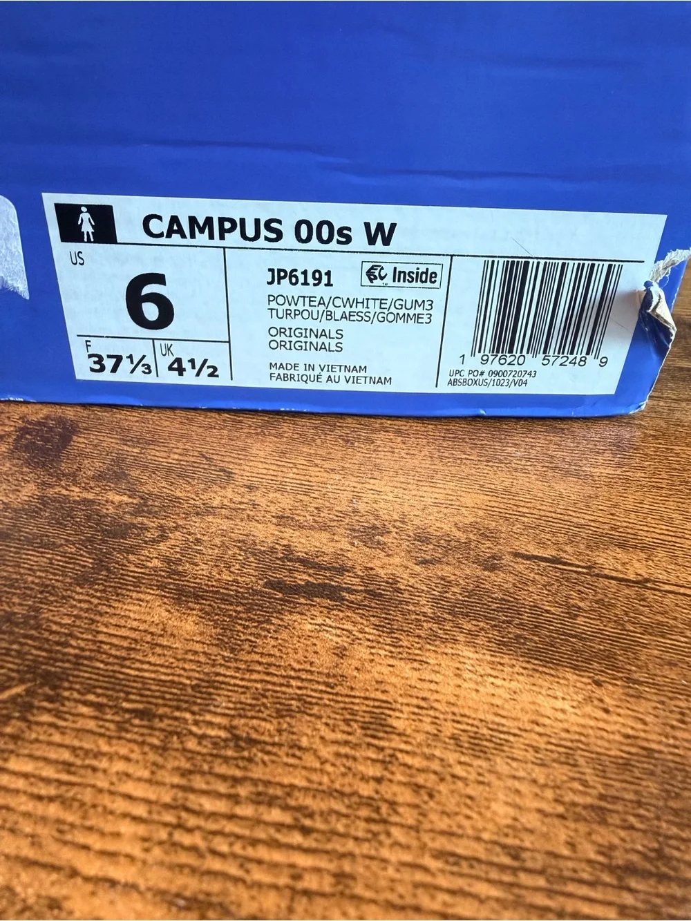 adidas Campus Suede Sneakers in Teal Blue and White 6W